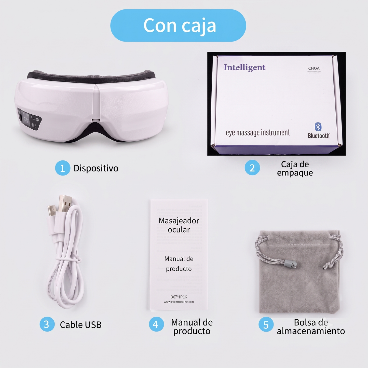 Masajeador de ojos Sireluna vista frontal