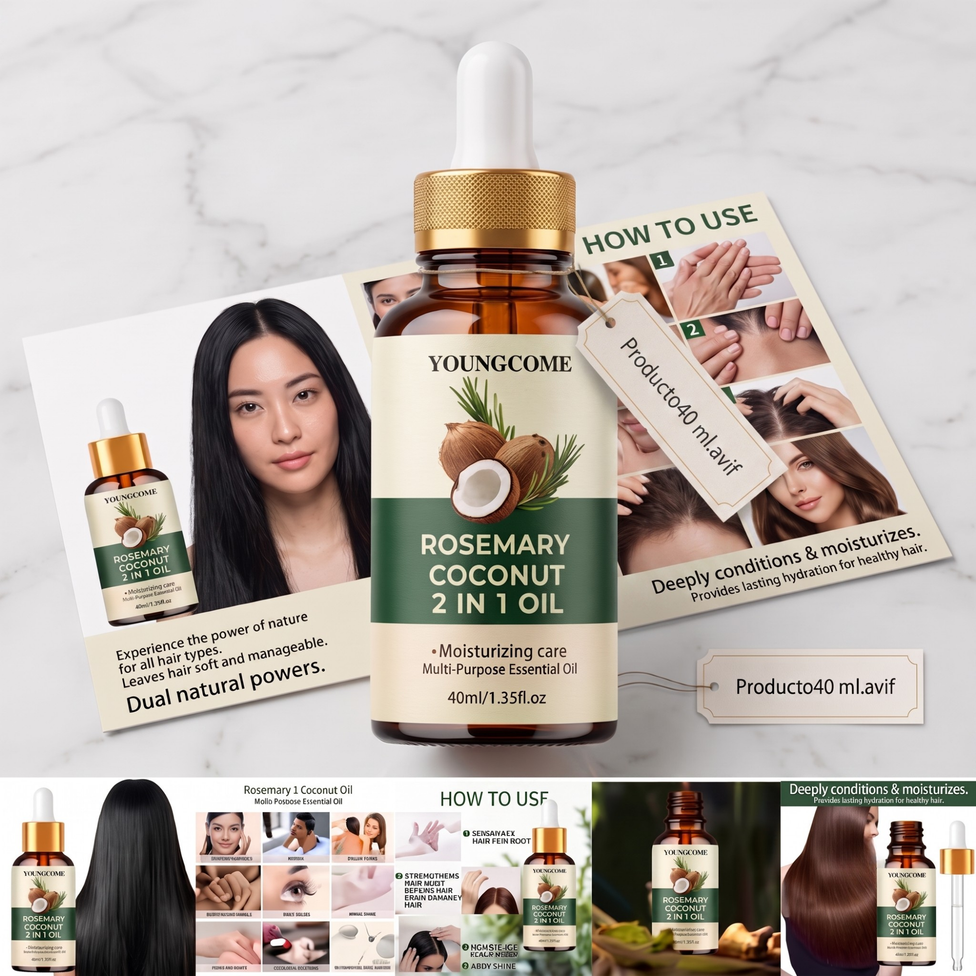 Aceite de Romero Sireluna antes y despues